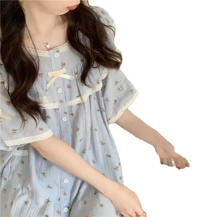 Nouvel ensemble de pyjama d'été pour femme style princesse
