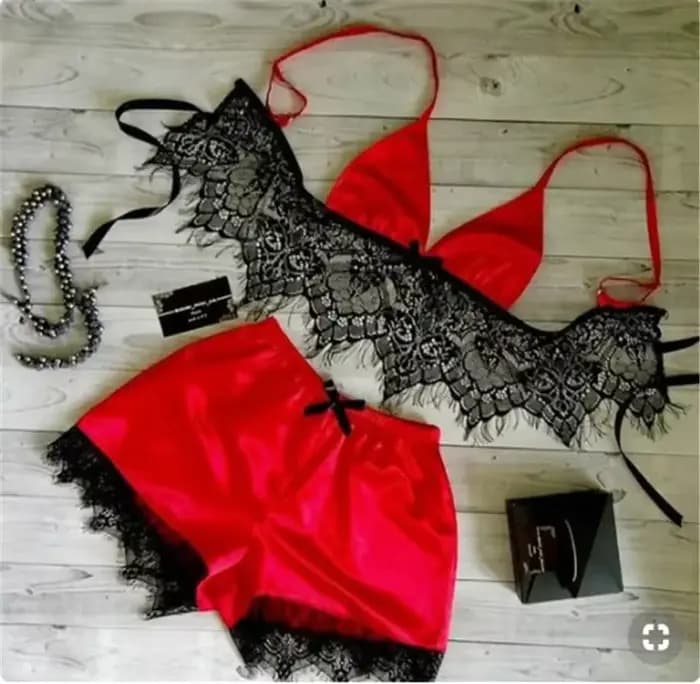 Leechee-Pyjama Sexy en Satin pour Femme