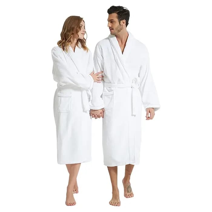 Peignoir éponge d'hôtel pour femme, manches longues, col rabattu, monochromatique, dames, robe en élasthanne, poches, absorbant l'eau, kimono pour femme, hiver