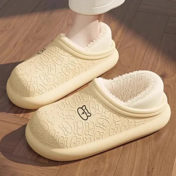 Pantoufles d'hiver imperméables pour femmes et hommes