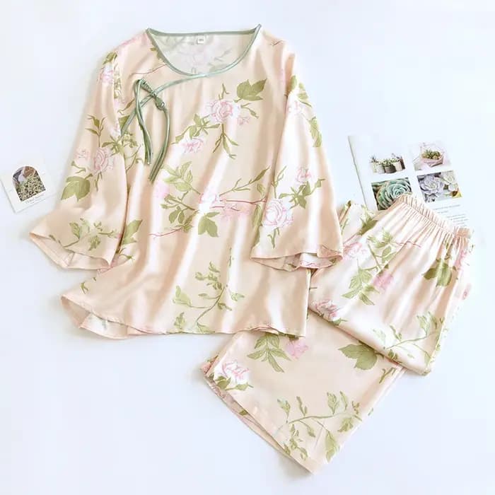 Pyjama en fibre de bambou pour femme