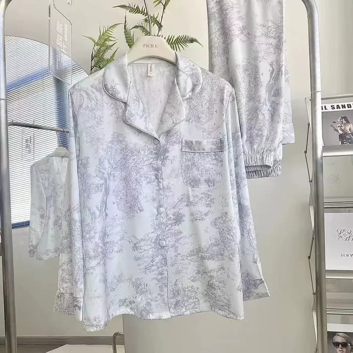 Nouveau rose Style princesse haut pantalon 2 pièces pyjama costume manches évasées vêtements de nuit