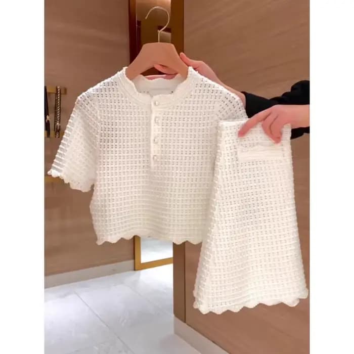 Ensemble robe florale de style français pour femme