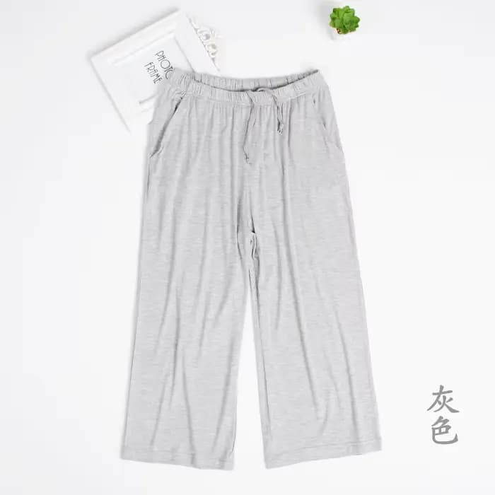 Pyjama trois-quarts pour femmes, grande taille 3XL 4XL, pantalon de nuit, doux, Modal, ample, taille élastique, vêtements de salon, printemps été