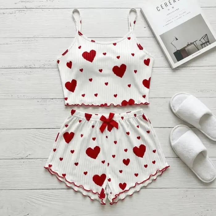 Ensemble de pyjama pour femme Fashion Love Heart