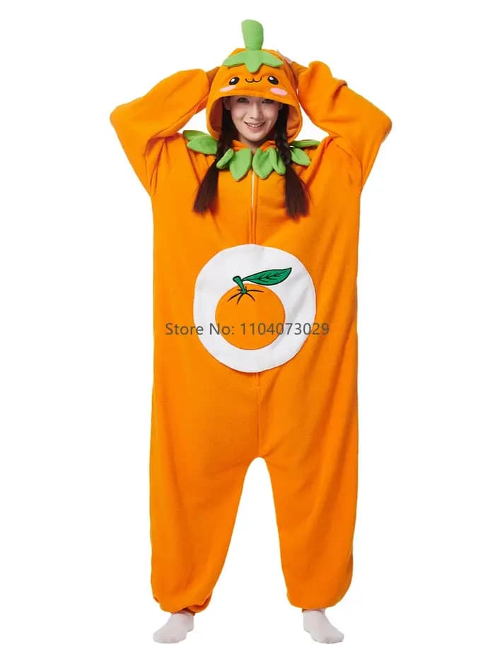 Onesieshow Fruit Kigurumi Pyjamas Halloween Onesie Adulte Enfants Dessin Animé Citrouille Avocat Pyjama Cosplay Fête Femmes Hommes Homewear