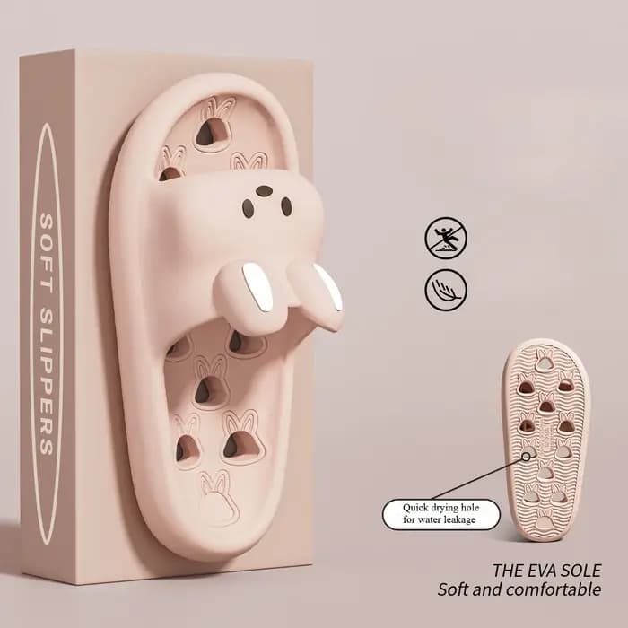 Maison pantoufle femmes lapin mignon nuage sandales été tongs plage diapositives