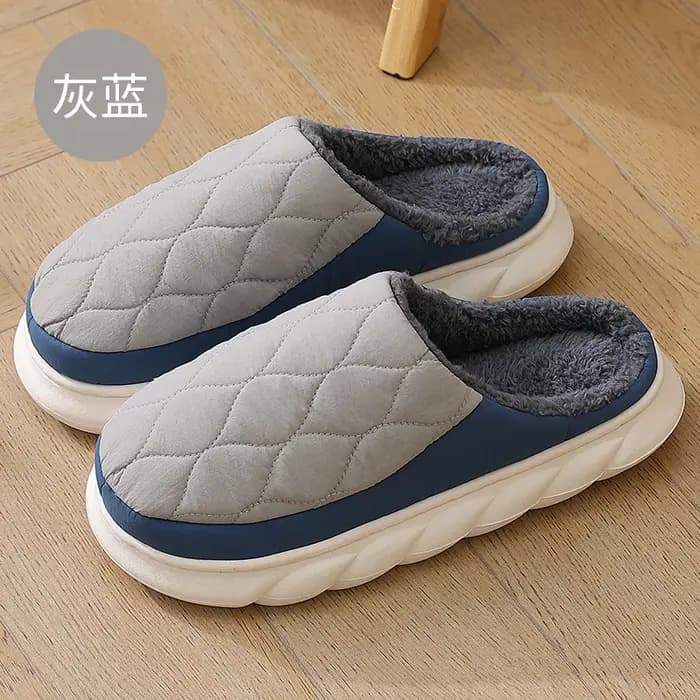 Pallene hiver doublure en peluche pantoufles pour hommes EVA semelle souple confortable maison diapositives plate-forme