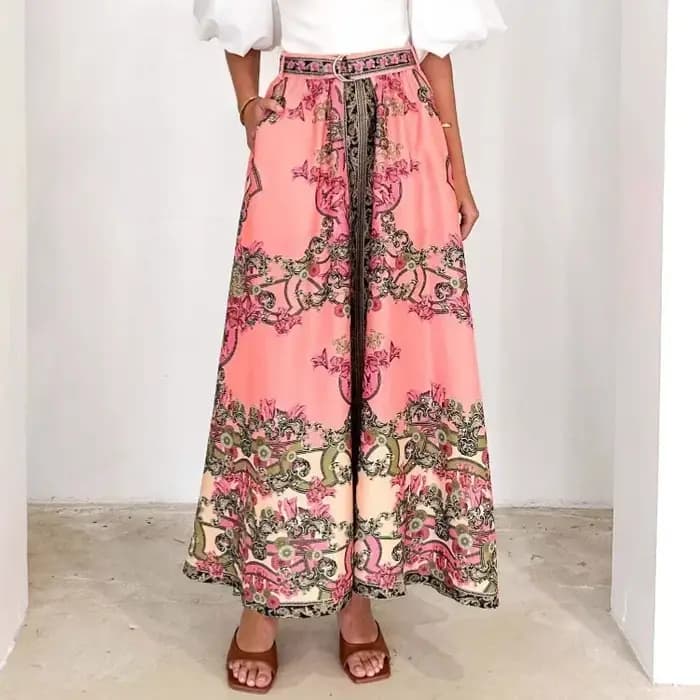 Jupe habillée femme 2025 printemps/été nouvelle mode imprimé