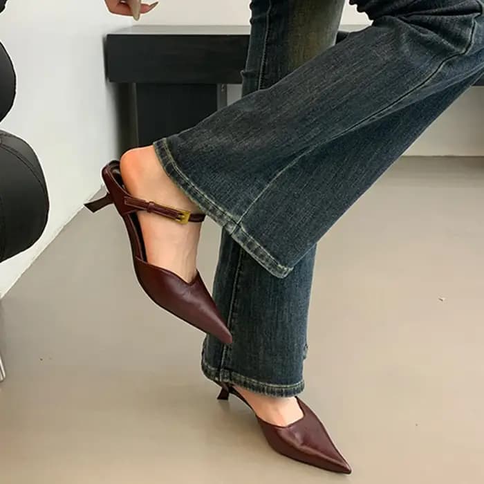 Été couverture orteil femmes pantoufles mode Singbacks Mules chaussures dames élégant talon mince décapant fête Sandalias