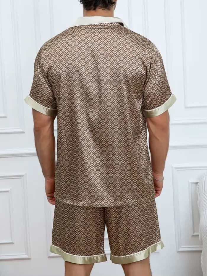 Ensemble pyjama imprimé à carreaux pour hommes