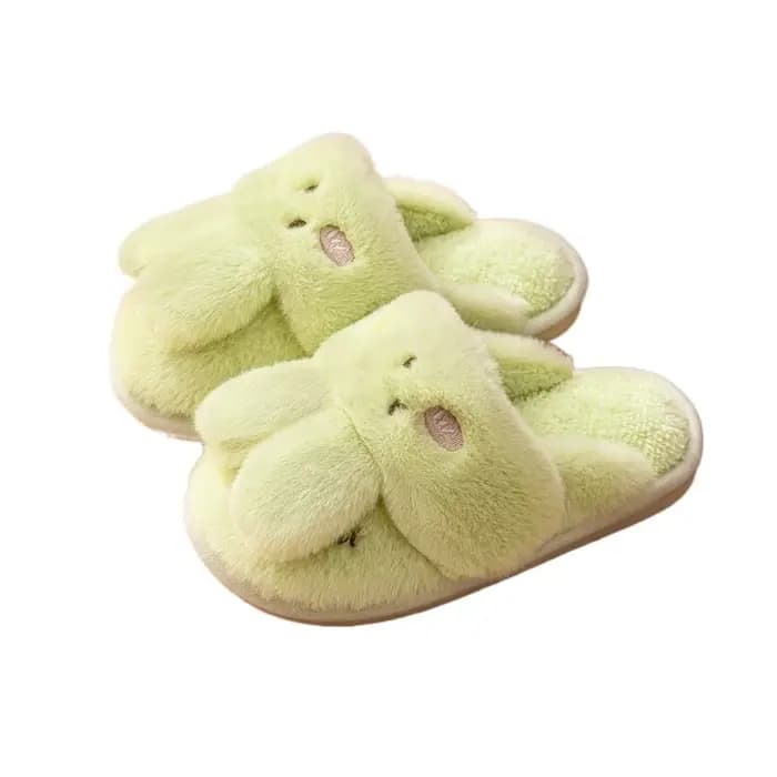 Mode maison porter lapin pantoufles dessin animé épaissir hiver chaud