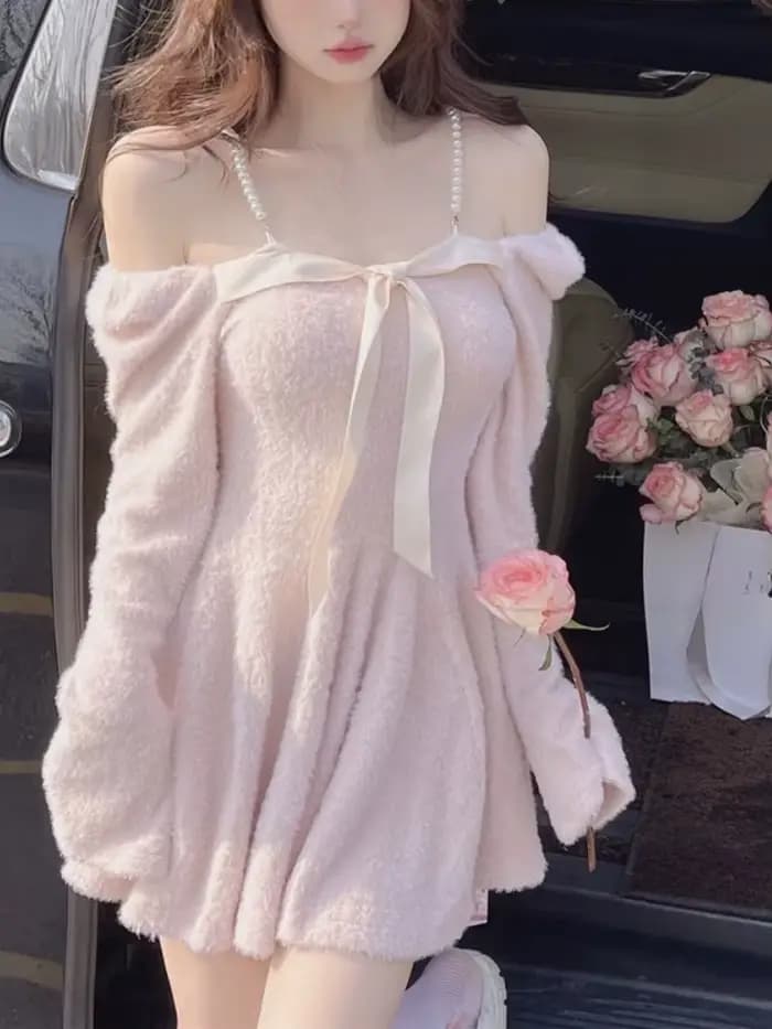 Robe pull tricotée pour femmes