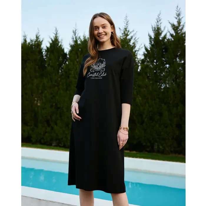 Robe en coton imprimée pour femme AP SS26