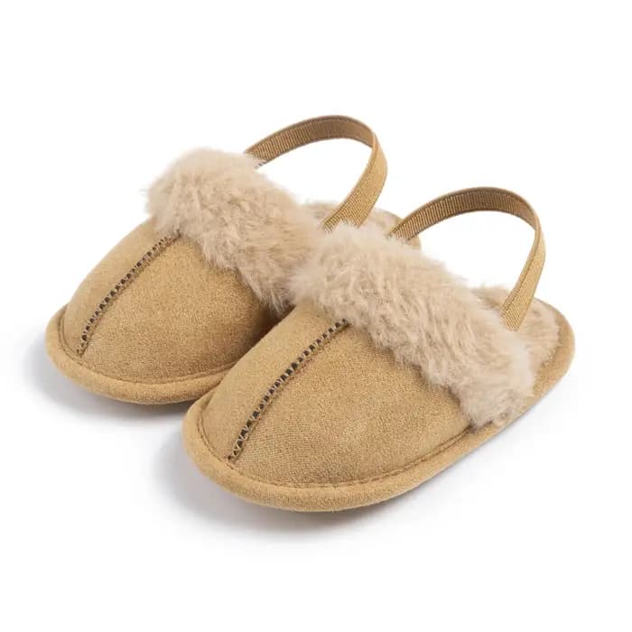 Sandales en peluche coordonnantes pour bébé fille, pantoufles mignonnes, patchwork de princesse, cha