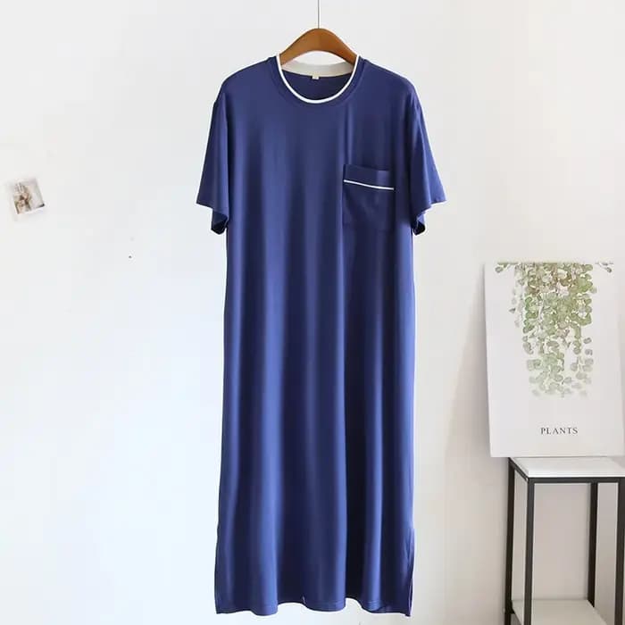 Chemise de nuit une pièce à manches courtes pour hommes