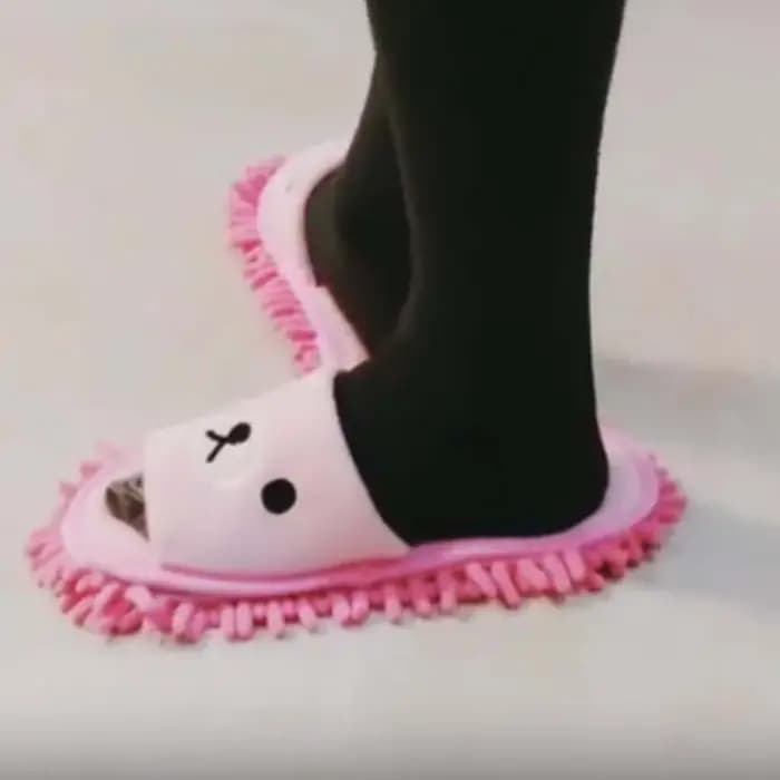 Pantoufles de nettoyage paresseux en peluche résistantes au froid