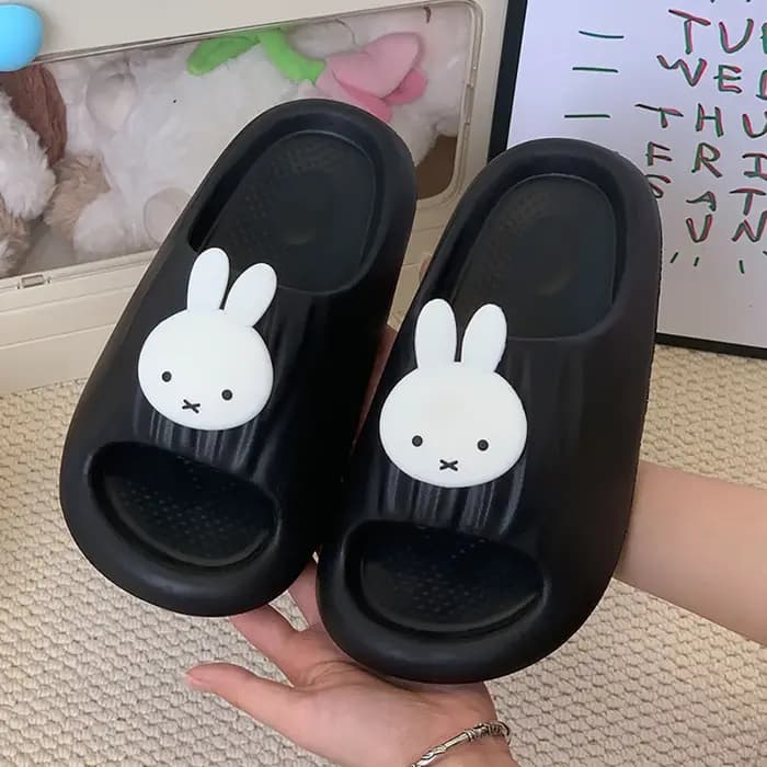 Kawaii Miffy plate-forme pantoufles mignon lapin