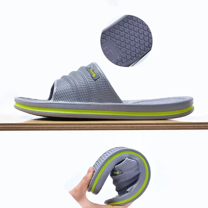 Pmoiste – pantoufles de salle de bain EVA souples pour hommes, chaussures de salon légères et confortables, à enfiler, antidérapantes, de haute qualité, pour l'intérieur