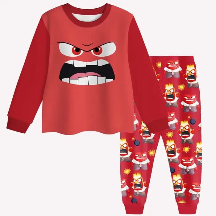 Enfants Pijama ensemble à l'envers 2 vêtements bébé filles à manches longues pyjama ensembles enfant