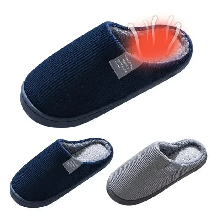 NOUVEAUX pantoufles de maison en peluche unisexe – Chaussures d'hiver d'intérieur thermiques antidérapantes avec