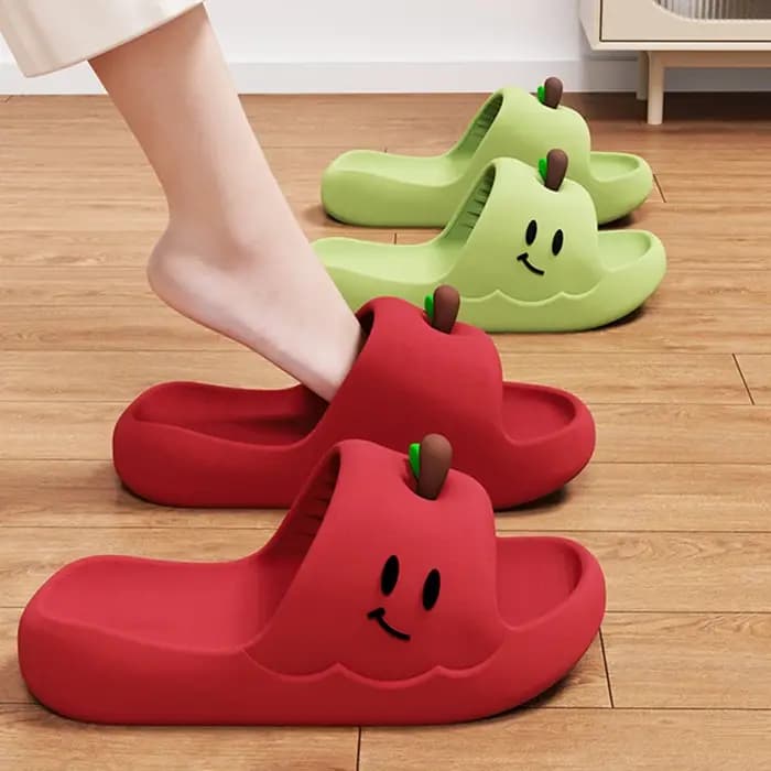 2026 Adorables pantoufles Apple Eva pour femme