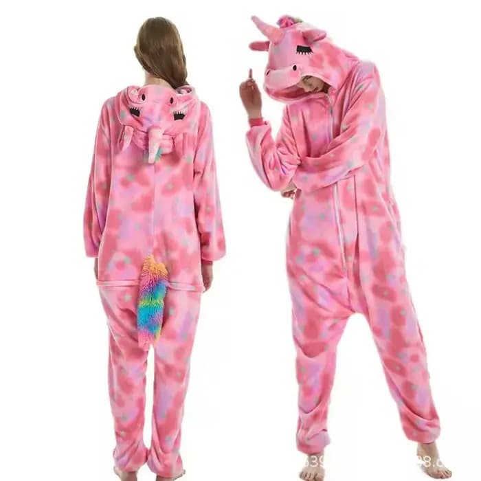 Pyjama combinaison animal de dessin animé en flanelle
