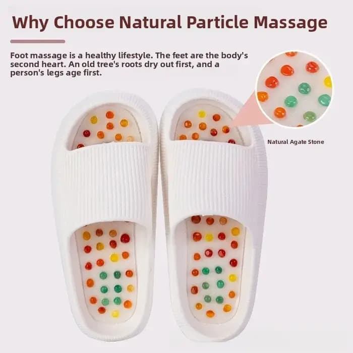 Chaussons de massage magnétiques en agate naturelle pour hommes