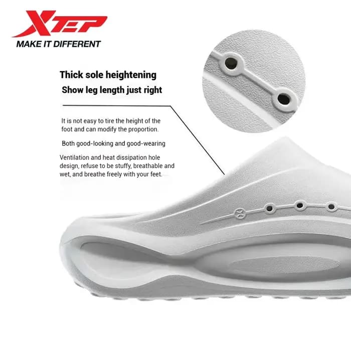 Xtep Starfall pantoufles pour hommes 2025 été confortable léger respirant à semelles souples mode baskets d'extérieur 875219350001