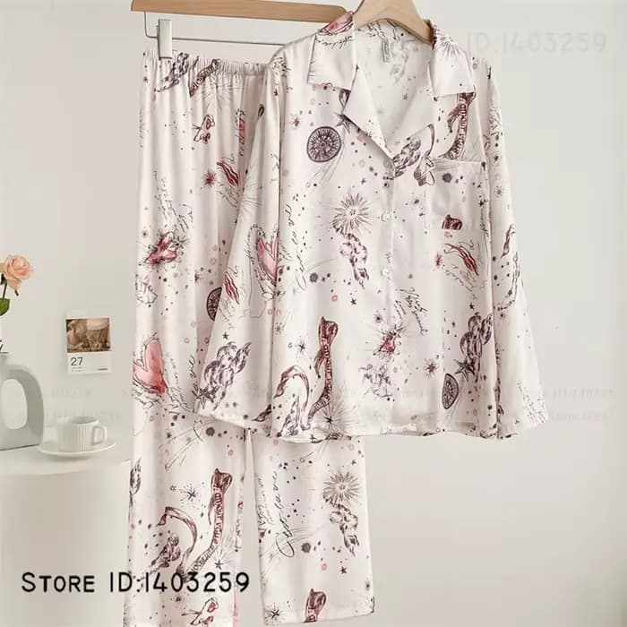 Ensemble pyjama élégant en Satin de soie pour femmes