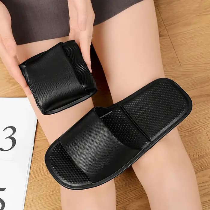 Pantoufles de voyage pliables antidérapantes pour hommes et femmes