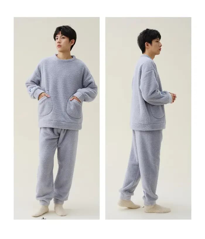 Ensemble de pyjamas en velours chaud pour hommes