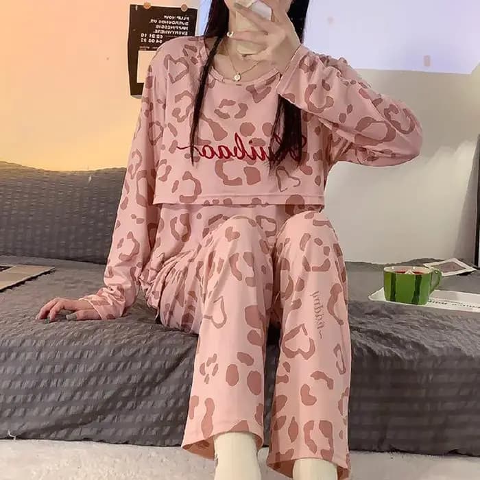 Nouveaux vêtements mensuels 2 pièces printemps et automne pyjamas de maternité été costume d'allaitement
