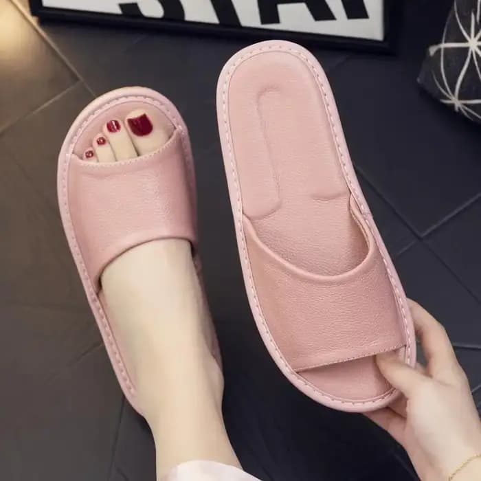 Pantoufles d'intérieur en cuir véritable pour hommes et femmes