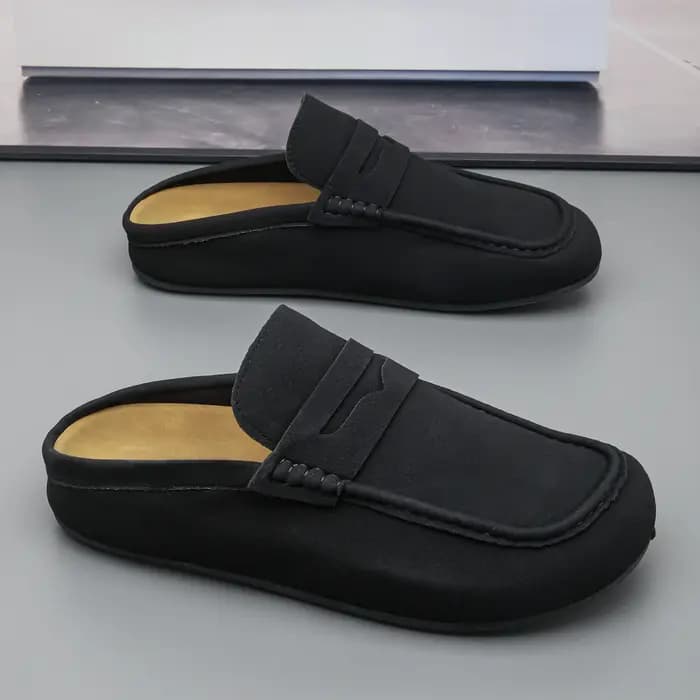 Demi-pantoufles à semelle souple à la mode pour hommes