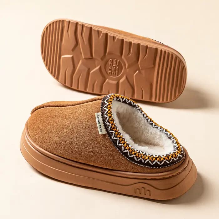 Hiver anti-dérapant femmes doux pantoufle bottes mode Couples extérieur décontracté intérieur flou chaud confort hommes en peluche Houseshoes filles