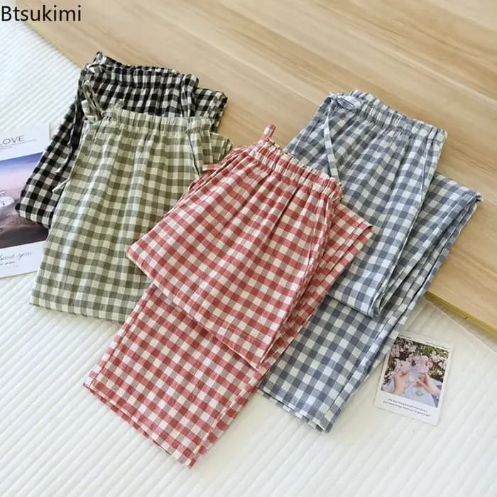 Pantalon de pyjama simple en pur coton pour femme