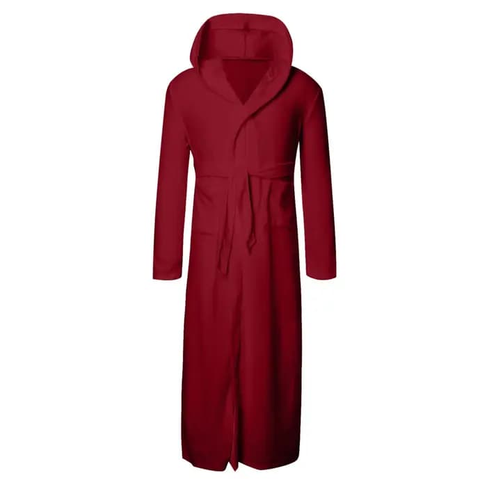 Robe de bain pour hommes automne hiver grande taille peignoir à manches longues à capuche chemise de nuit vêtements de