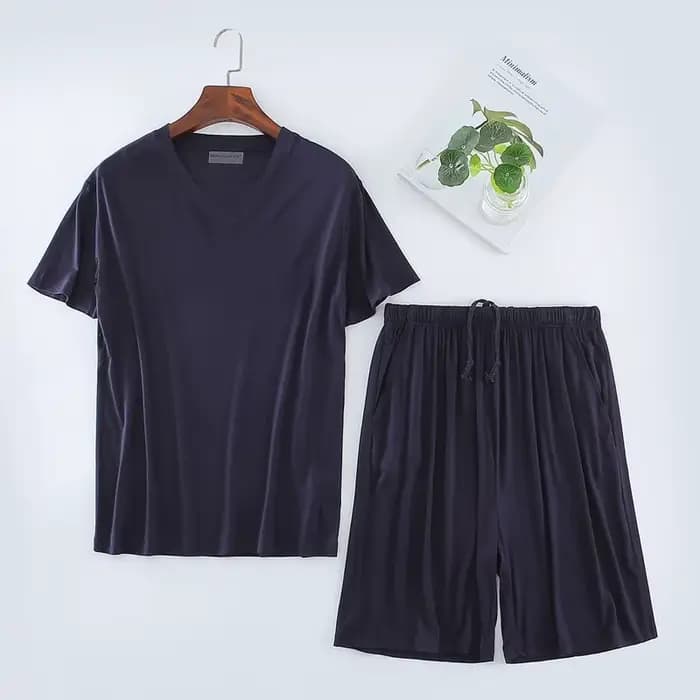 Grande taille pyjamas ensemble homme Modal vêtements de nuit