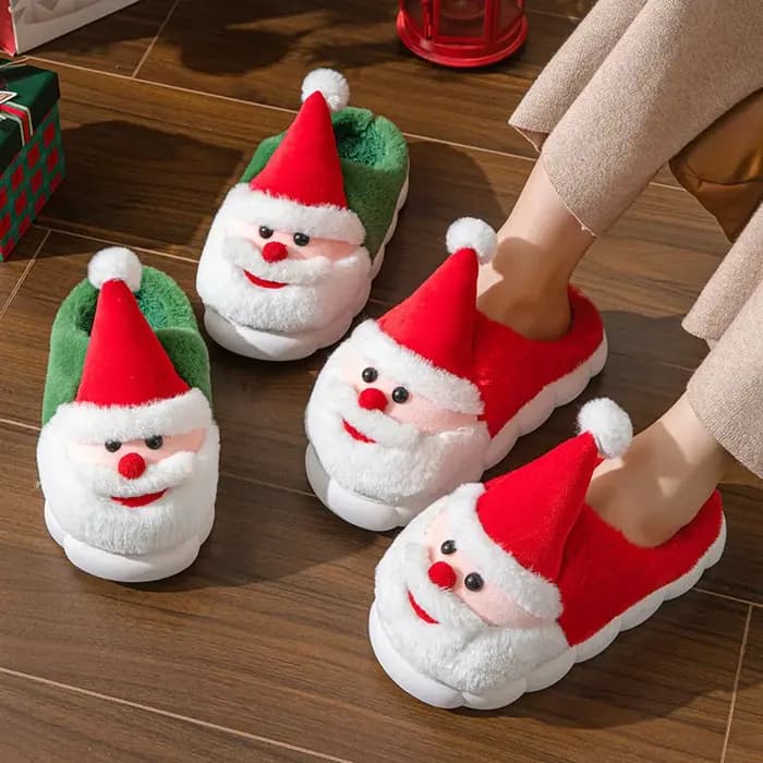 Pantoufles de noël en coton pour femmes et hommes