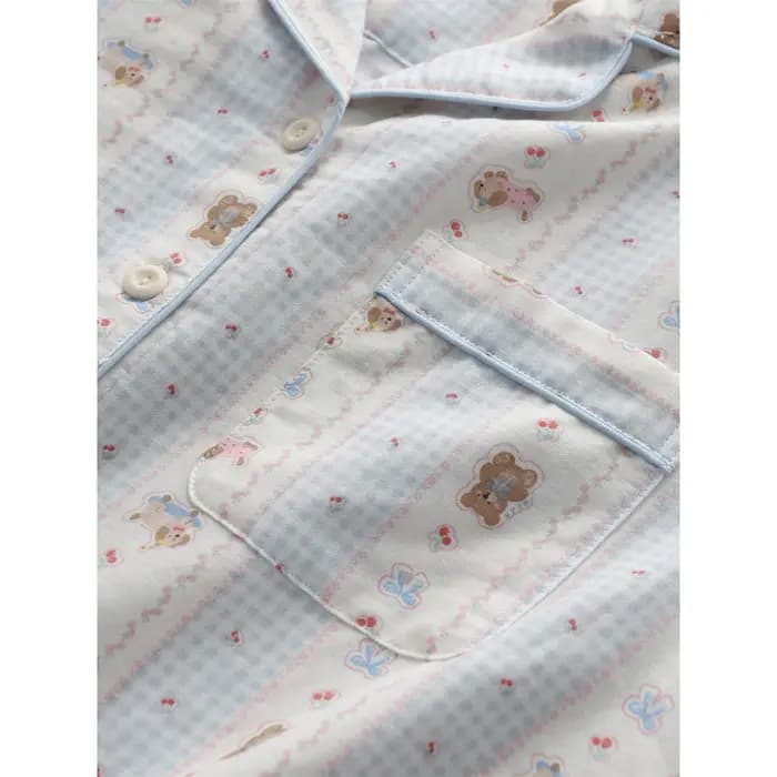 Ensemble pyjama 2 pièces pour femme - Vêtements de nuit à imprimé chiot mignon
