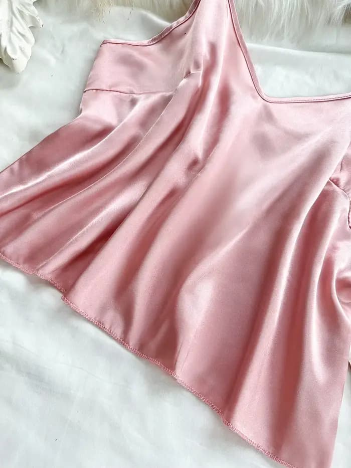 Nouveau Satin femmes pyjama ensemble décontracté ample et mince