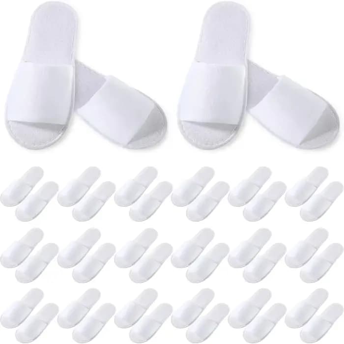 20-80 paires de chaussons jetables pour invités, hôtel, spa, salle de bain, pour hommes et femmes, m