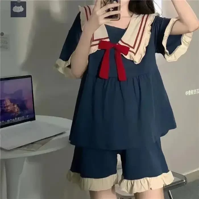 Pyjama Kawaii à manches courtes pour femmes et filles