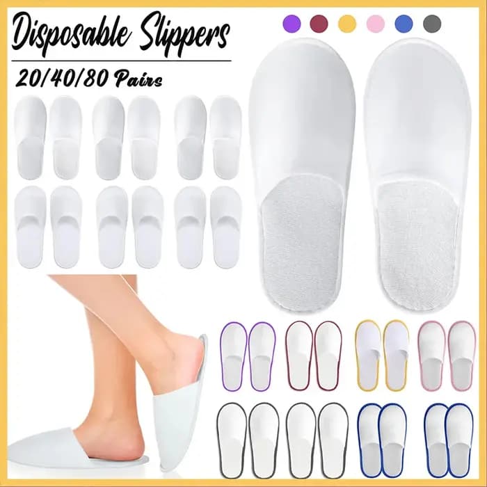 20-80 paires de chaussons jetables pour invités