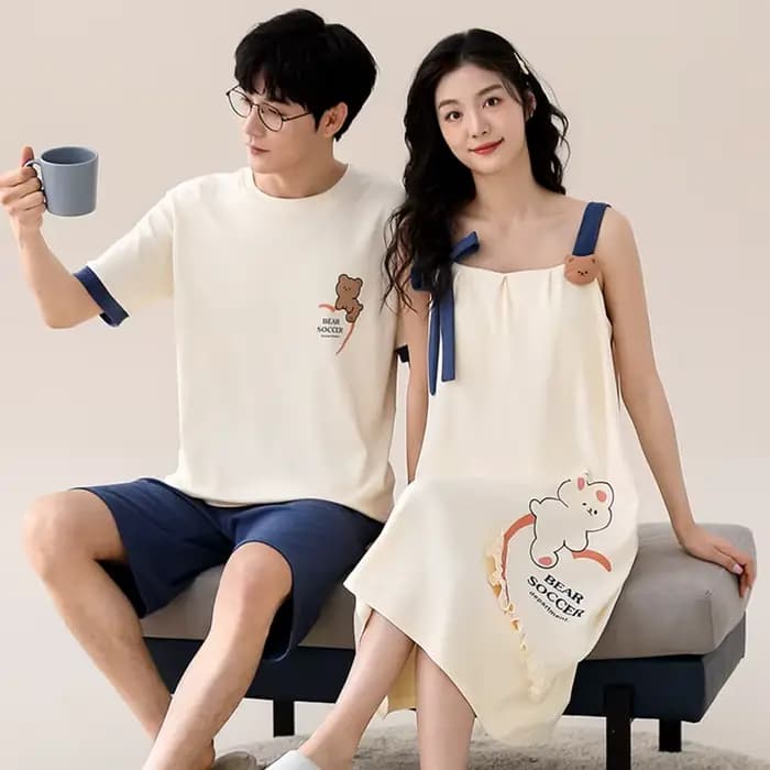 Ensemble de pyjama de dessin animé mignon pour couple