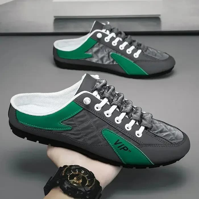 Pantoufles d'été pour hommes, chaussures décontractées à fond plat, tendance, chaussures de soutien à semelle souple, baskets pour hommes