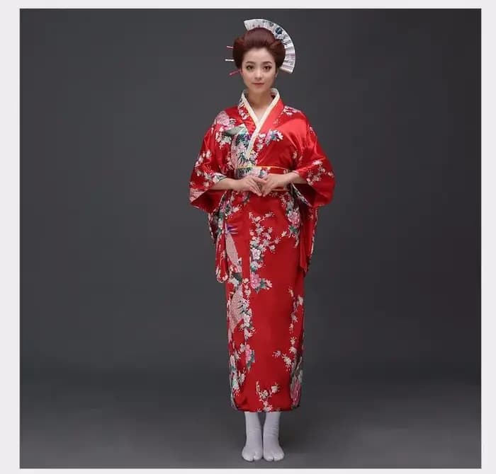 Kimono Sexy Tendance Nationale Bleu Lac pour Femme