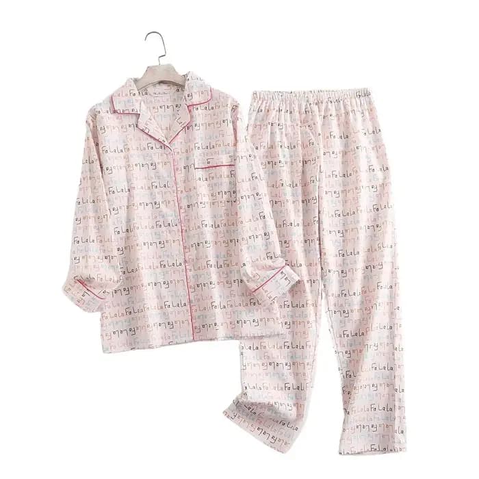 Pyjama pantalon en flanelle de coton