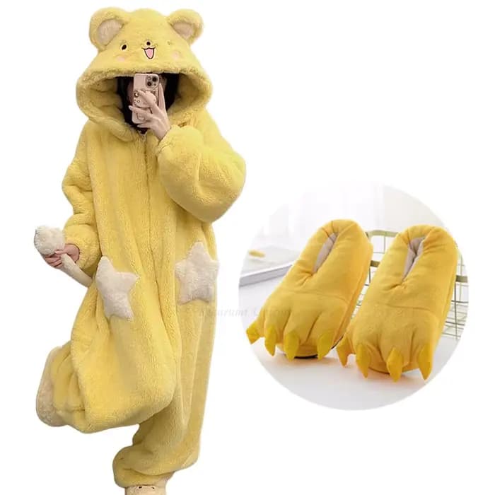 Combinaison d'hiver à capuche Kigurumi licorne pour femme
